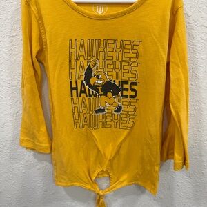 Hawkeyes Kids Yellow Long Sleeve Shirt